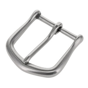 10174 Nickel Matte, Heel Bar Buckle, Solid Brass-LL, Multiple Sizes