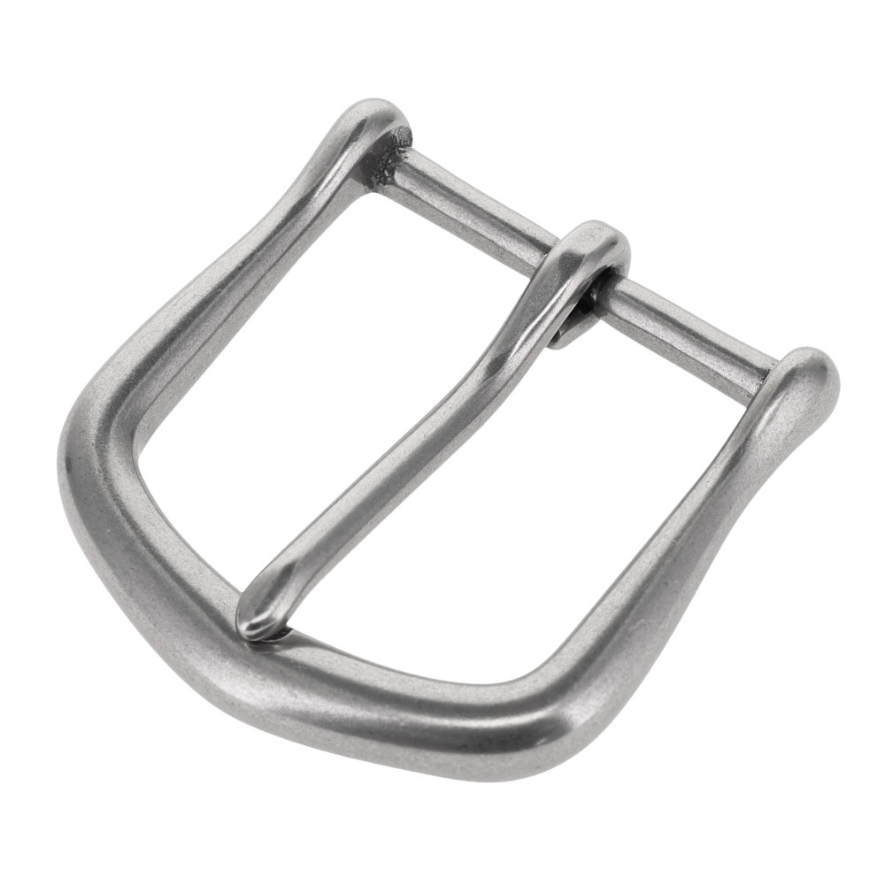 10174 Nickel Matte, Heel Bar Buckle, Solid Brass-LL, Multiple Sizes