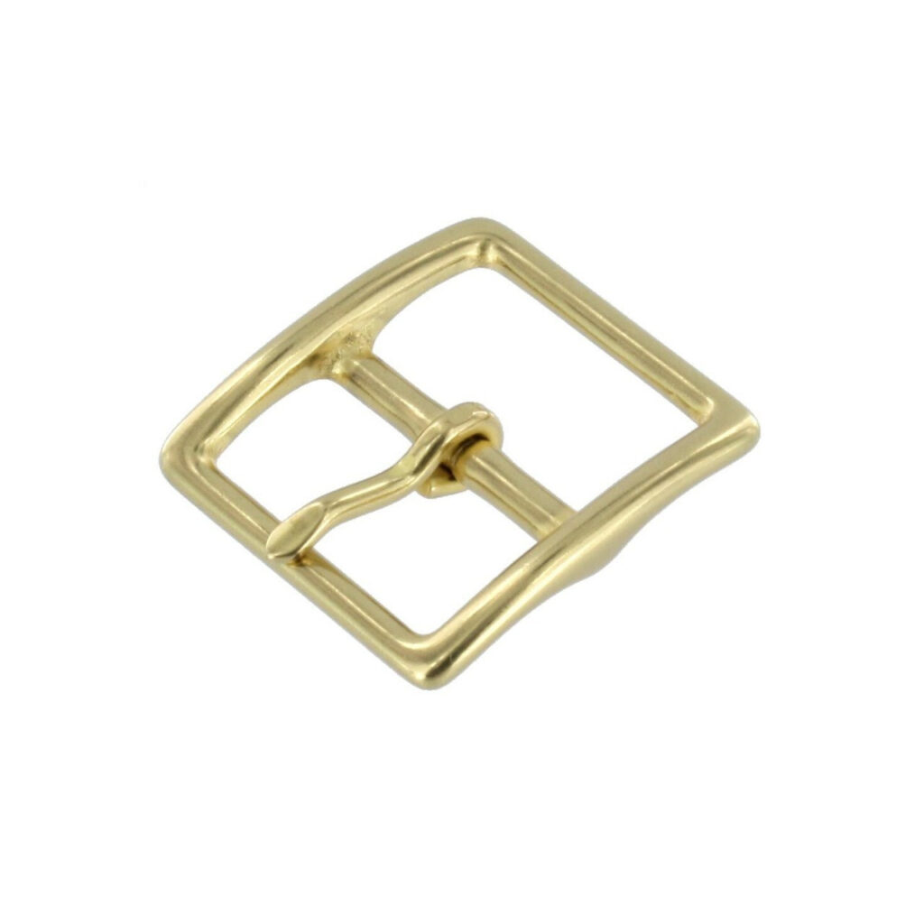 1097 Natural Brass, Center Bar Buckle, Solid Brass-LL, Multiple Sizes