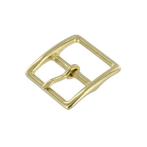 1097 Natural Brass, Center Bar Buckle, Solid Brass-LL, Multiple Sizes