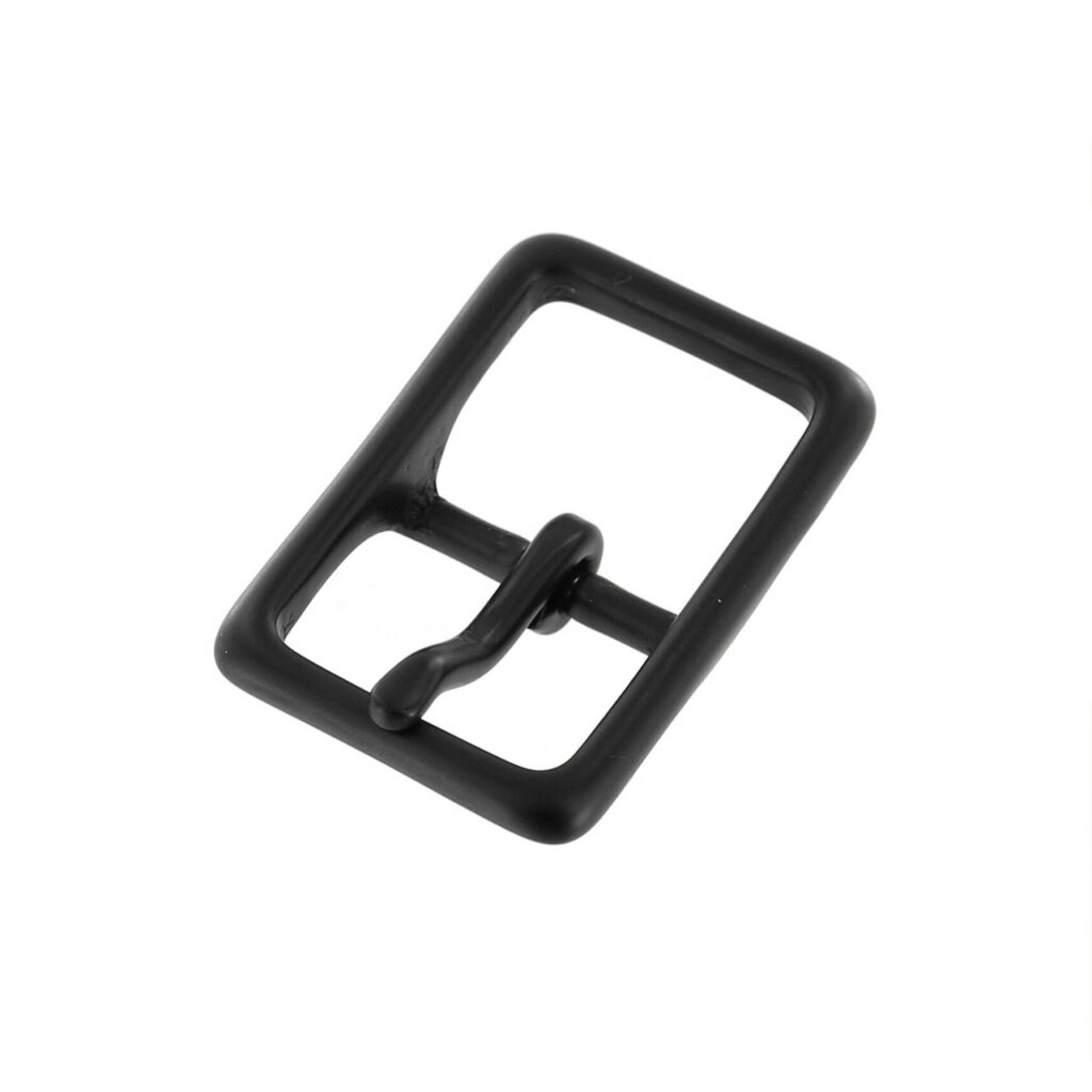 121 PVD Black Matte, Center Bar Buckle, Solid Brass-LL, Multiple Sizes