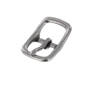 1210 Nickel Matte, Center Bar Buckle, Solid Brass-LL, Multiple Sizes