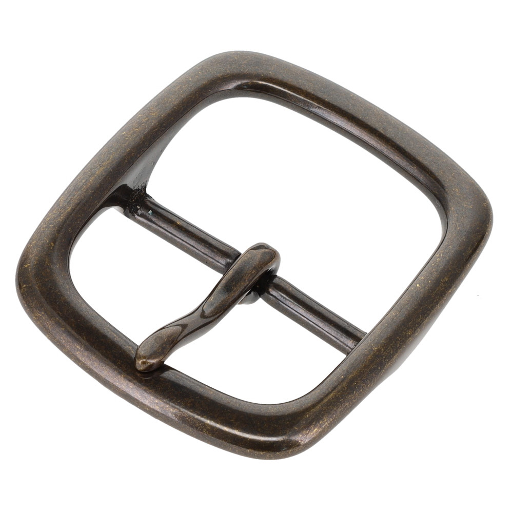 1382 Antique Brass, Center Bar Buckle, Solid Brass-LL, Multiple Sizes